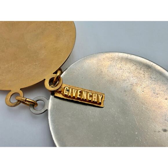 Vintage 1970s GIVENCHY Two-Tone Metal Disc Link Belt Statement Runway Piece - Picture 6 of 8